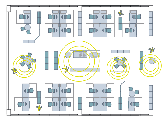 Area planning and use of acoustic screens