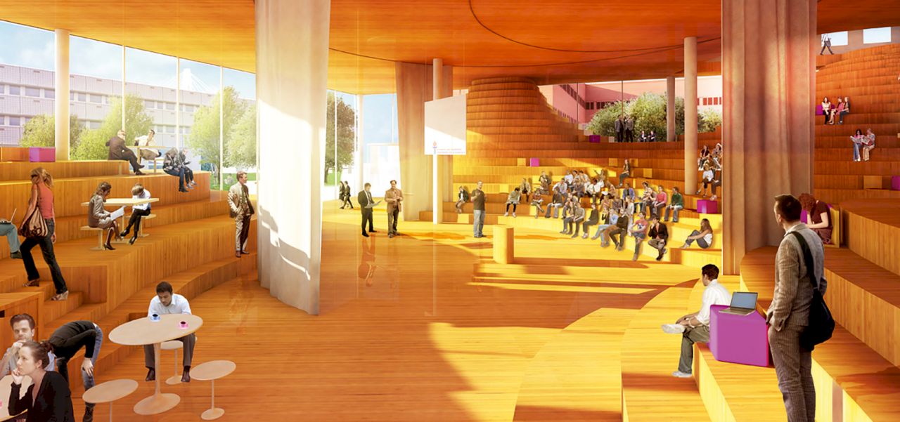Bild: Campus für die Universität Jyväskylä. Competition von MVRDV mit ALA Architects, 2013 (entnommen aus „New Work Order“-Spezial 2022