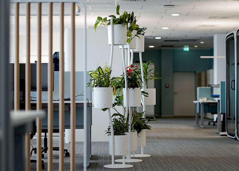 Biophilic elements should not be missing in the new offices. Photo: Dräger