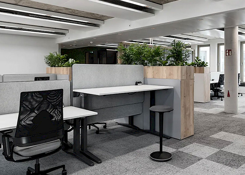 Classic desks alternate with flexible room concepts. Image: Unilever
