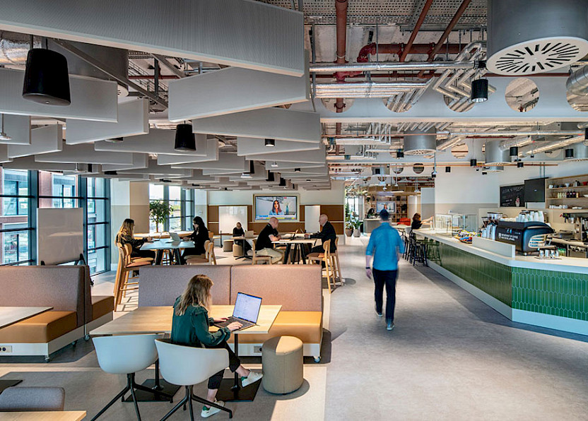 TRILUX luminaires offer orientation in multi-space office areas
