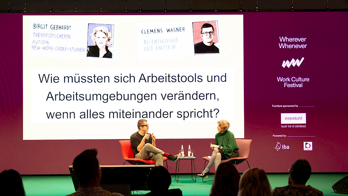 WW - Work Culture Festival. Knowledge on demand. Birgit Gebhardt and Clemens Wasner, Photo with illustrations by Signorinah