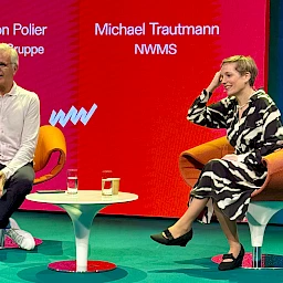 Work Culture Festival: Frauke von Polier im Gespräch mit Michael Trautmann. Bild: IBA