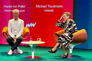 Work Culture Festival: Frauke von Polier im Gespräch mit Michael Trautmann. Bild: IBA