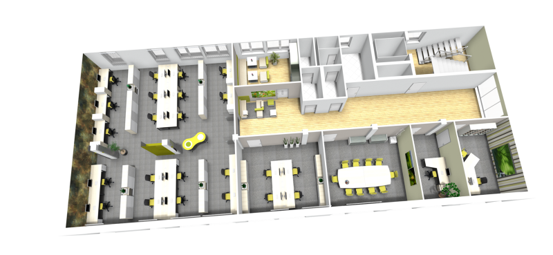 Example: Multispace office as a combination of different office types