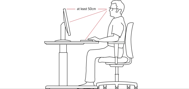 It is also important that the tabletop is wide and deep enough.