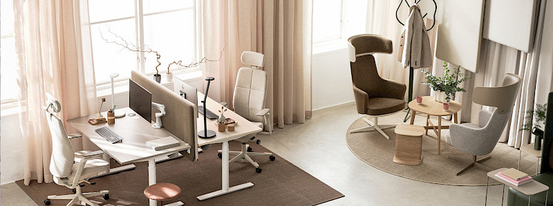 Link to the Kinnarps brand showroom in the IBA Forum