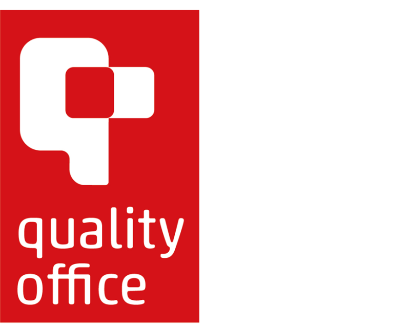 The Quality Office mark stands for functionality, ergonomics, sustainability, and versatile usability.