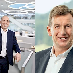 Daniel Kittner (Sedus) and Helmut Link (Interstuhl)