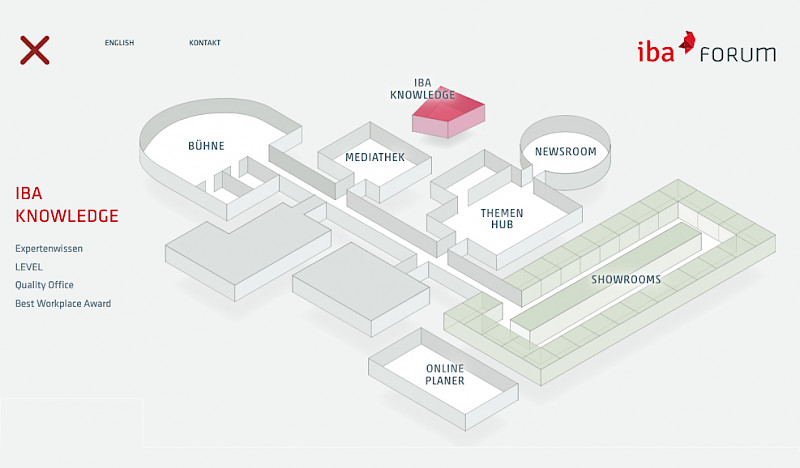 A floor plan facilitates orientation at the IBA Forum.